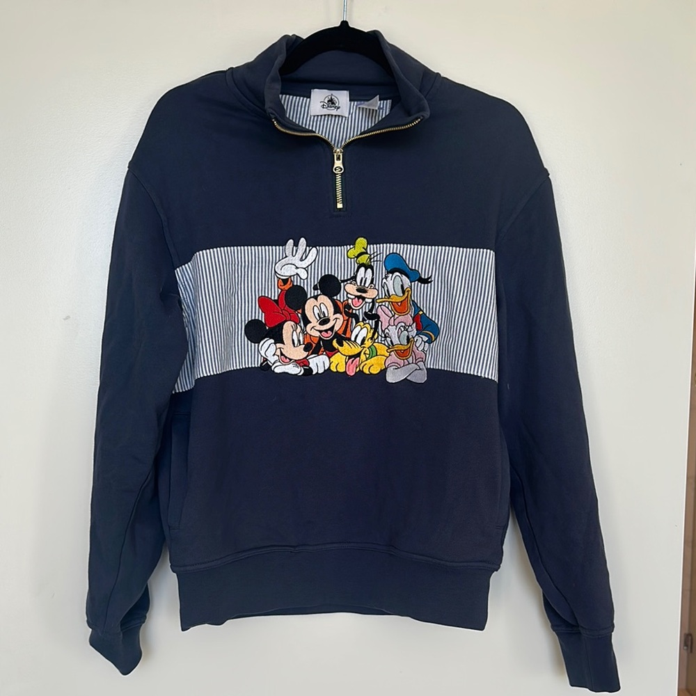 Mickey & Friends quarter zip fleece pullover